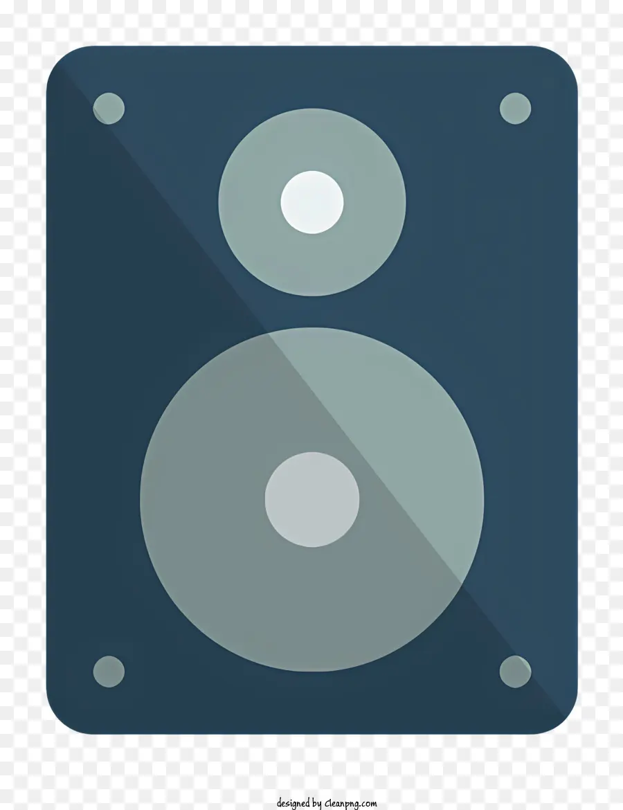 Lautsprechersymbol - Einfacher, moderner Lautsprecher -Symbol mit Ausgangslöcher