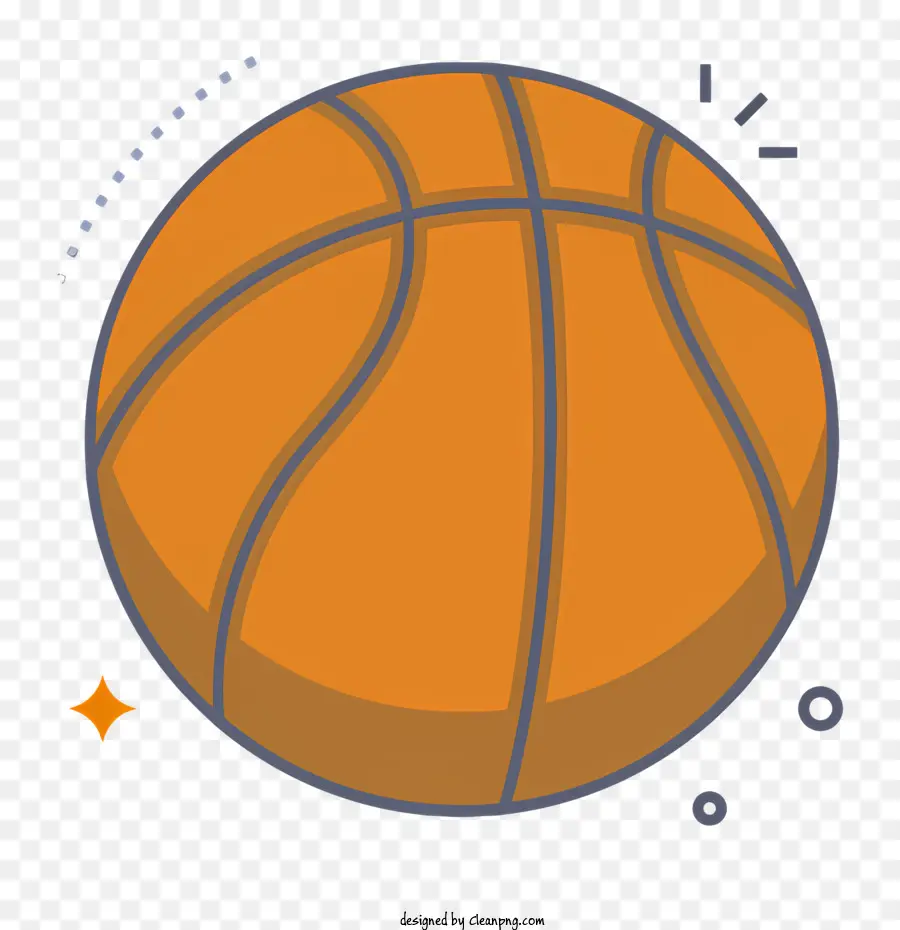 basketball logo - Basketball -Symbol mit Gradientenhintergrund, Punkte, Star