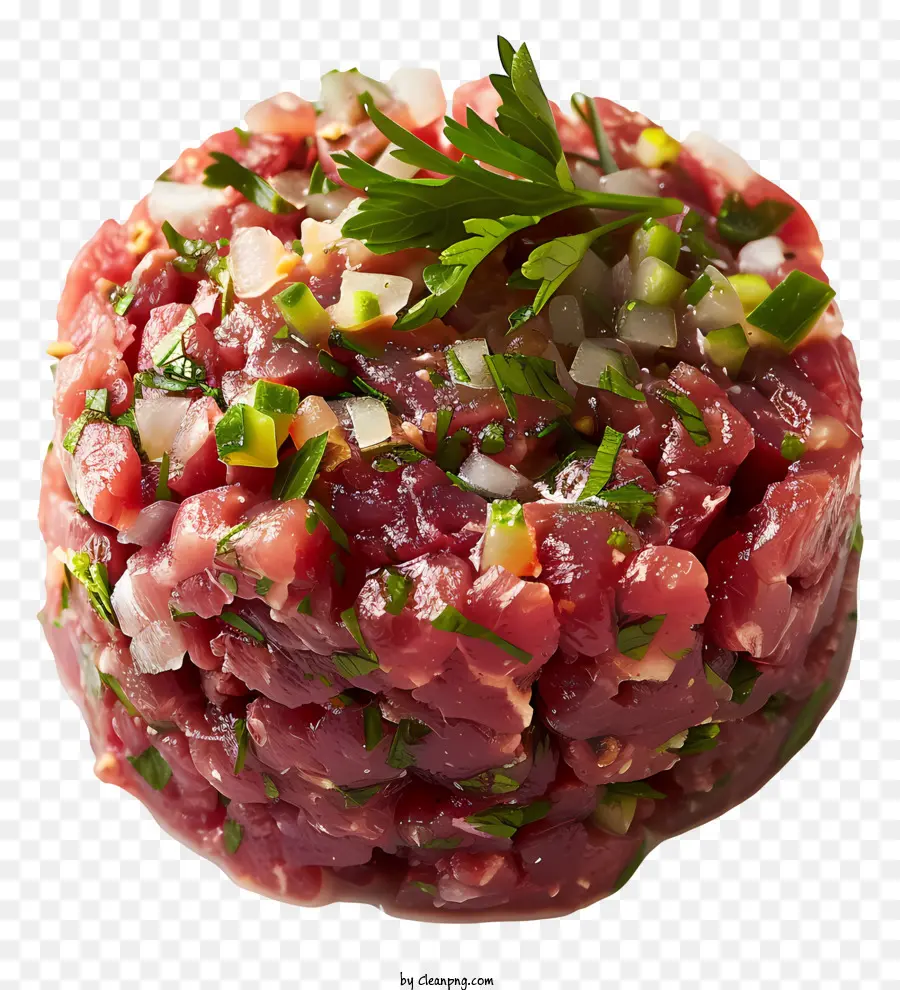 món thịt tartare thịt thảo mộc rau quả nấu ăn - Thịt dày dạn với các loại thảo mộc và rau