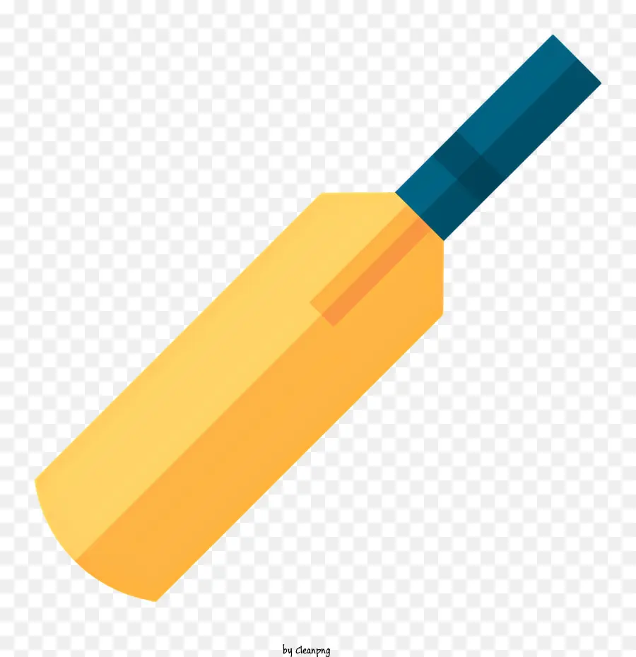 Cricket Logo - Gelbe Cricket -Fledermaus mit blauem Klebeband