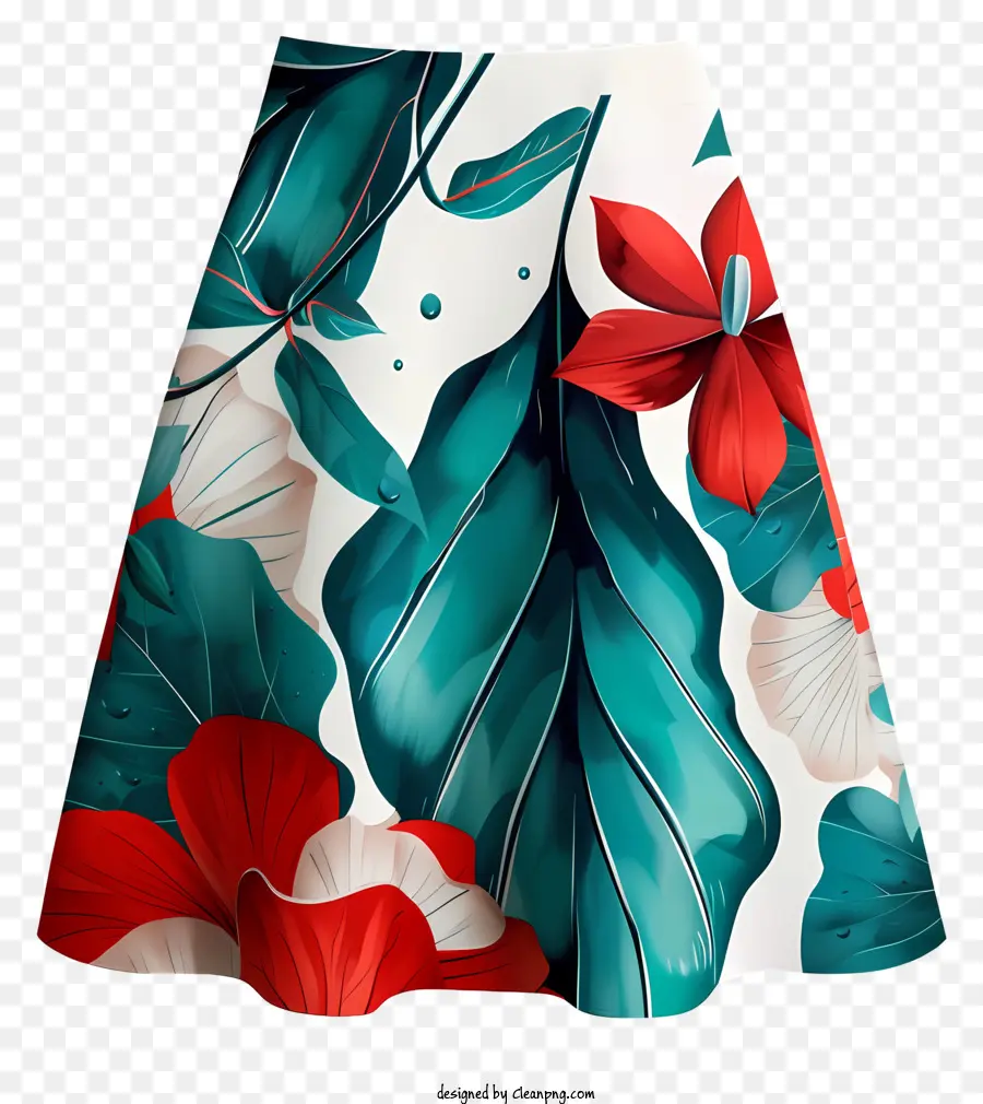 hướng dương - Váy có thiết kế in hoa nhiệt đới
