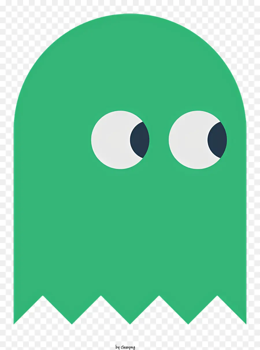 fantasma - Personaggio simile a un fantasma verde con sorriso, galleggiante