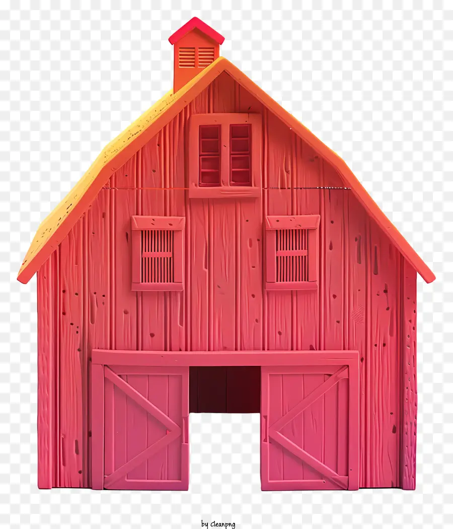 Farm Barn Red Barn Building Farm Building Porte Finestra piccola - Fienile rosso con porte e finestre grandi