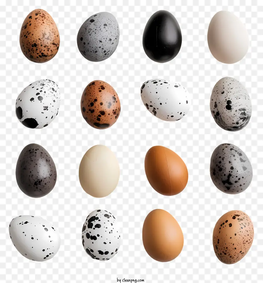 Ostereier Eier kochen Lebensmittelmuster - Farbenfrohe rissige Eier auf schwarzem Hintergrund
