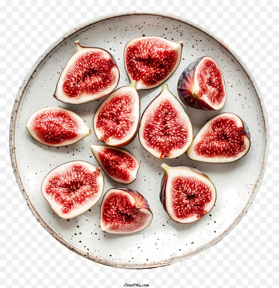 sliced figs fig plate sliced arranged
