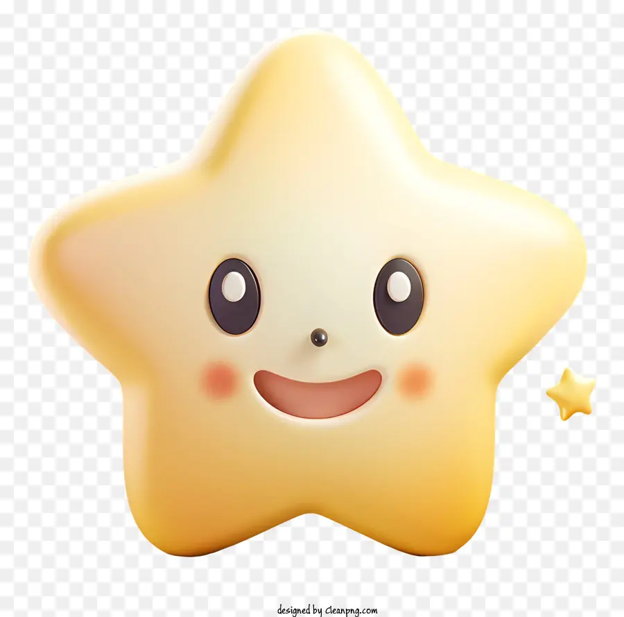 Stern Emoji - Happy Star Emoji mit Sternen auf den Wangen