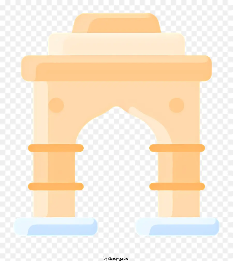 cancello dell'India - Arco di pietra con pilastri e passerelle