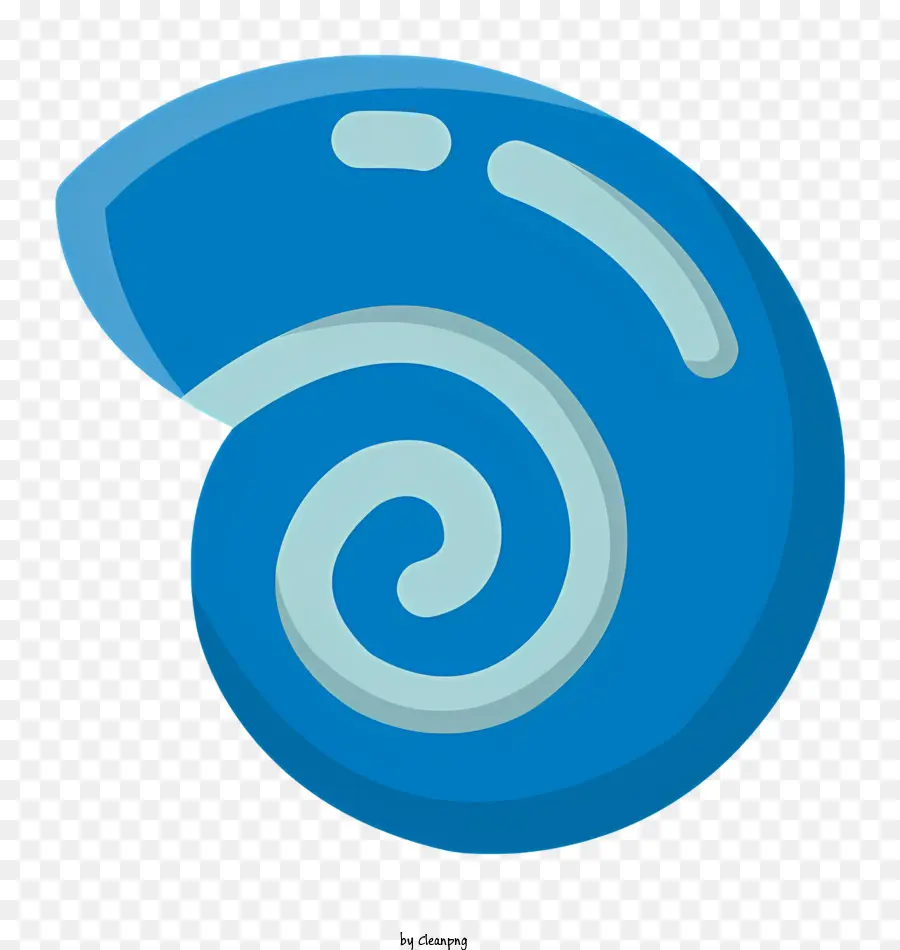 abstrakte Gestaltung - Einfache blaue Spirale ohne Details