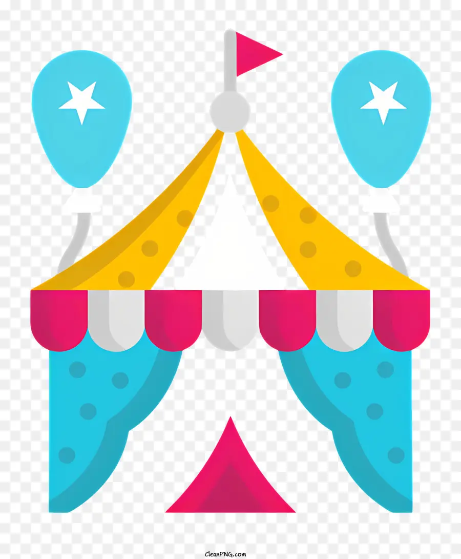 tenda da circo - Tenda da circo a tema clown colorato con palloncini