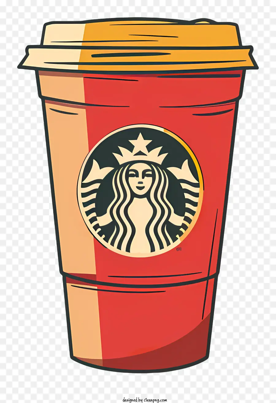 starbucks tazza di caffè - Logo Starbucks su Rossa e Gold Cup