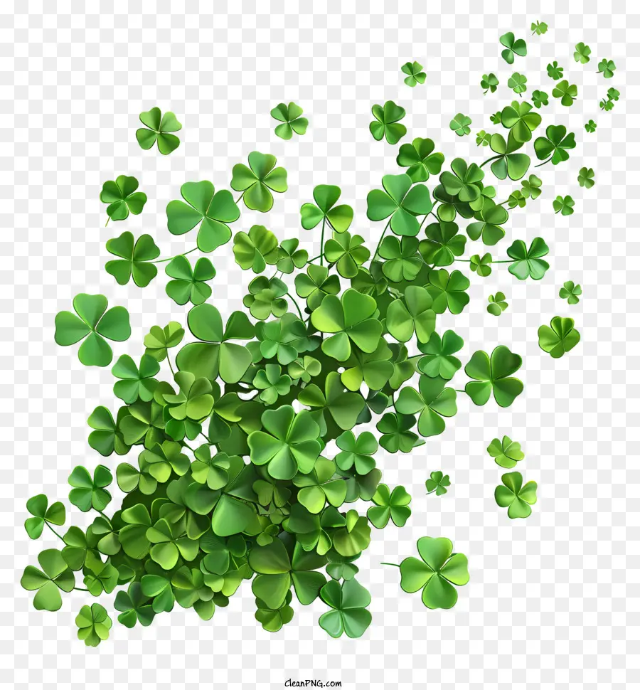 St. Patrick ' s Day - Shamrockblätter in verschiedenen Größen, Formen schweben
