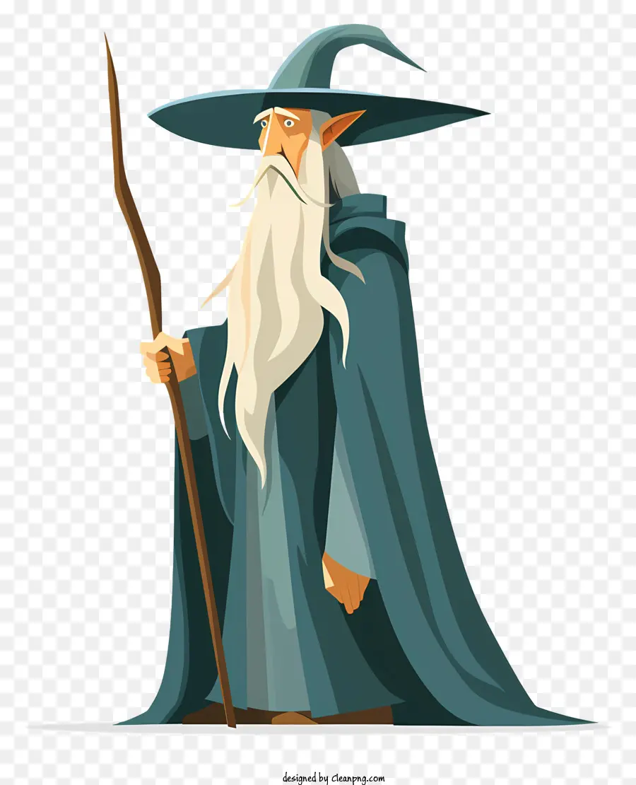 Gandalf Wizard Staff Cloak Tường đá - Phù thủy với nhân viên trước tường