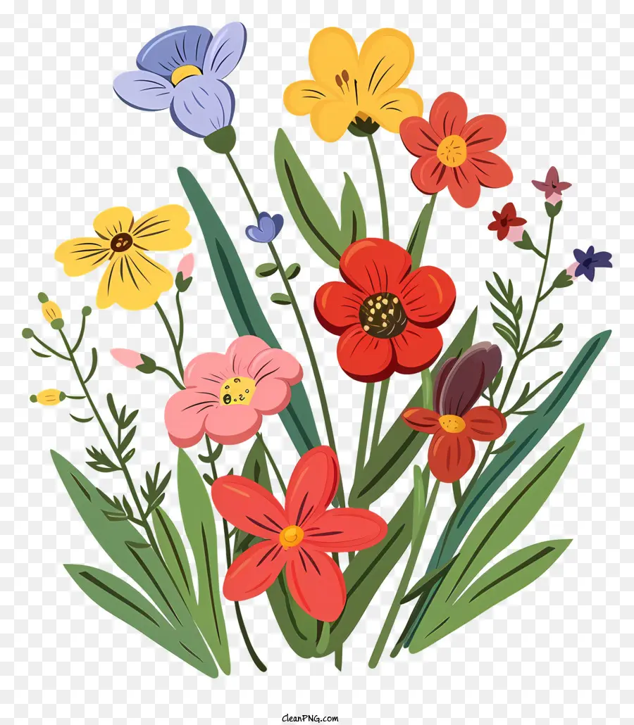 Hallo Frühling - Lebendiger Strauß buntes Blüten in der Vase