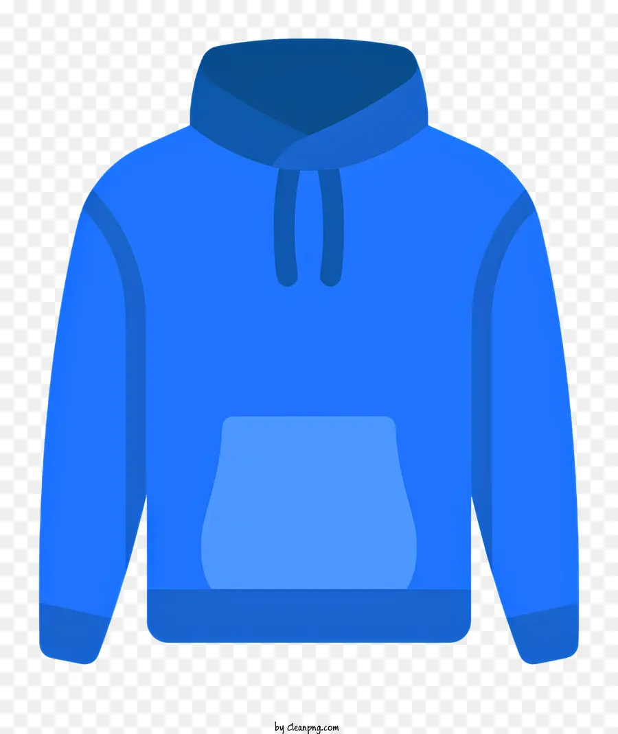 Hoodie Logo Hoodie Reißverschluss Tasche Baumwolle - Blauer Hoodie mit offener Kapuze und Taschen