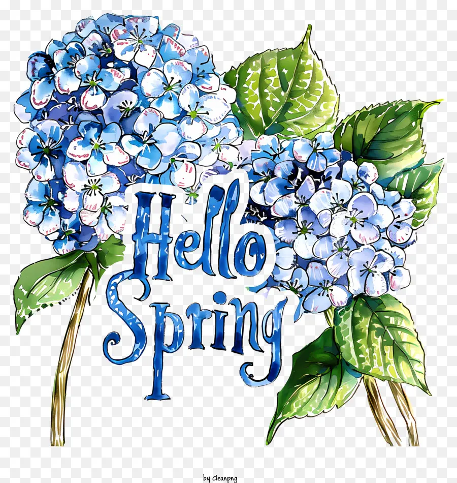 Hallo Frühling - Hallo Frühling; 
lebendige blaue Hydrantblüten blühen