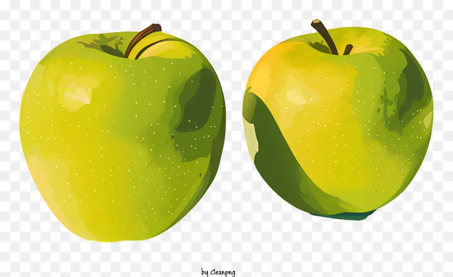 grüne Äpfel Äpfel grün gelbrot - Zwei grüne Äpfel auf schwarzem Hintergrund.
Bewertung: 5