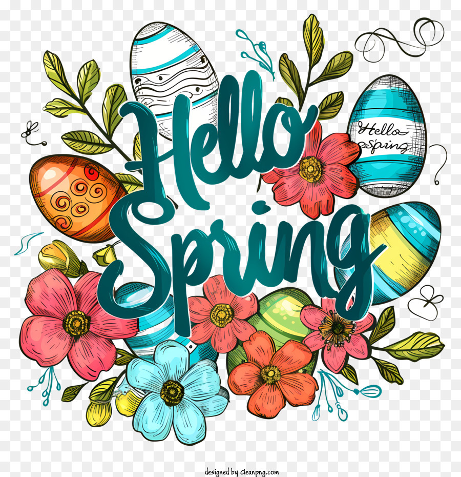 Hallo Frühling - Lebendiges Malerei mit Blumen, Eiern und Farben