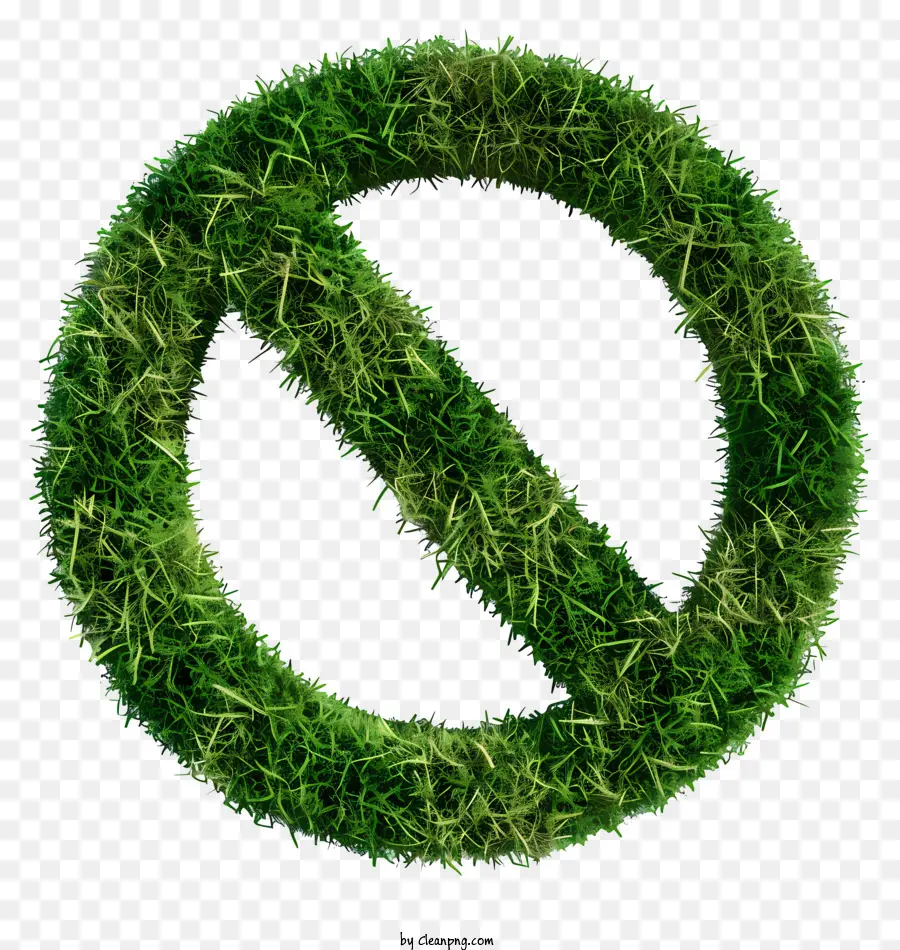 Kein Kreis - Kein Parkschild aus Gras