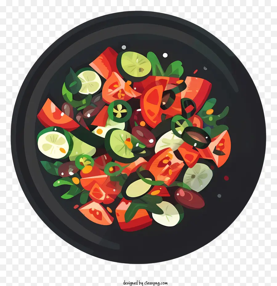 Tomaten - Bunte Schüssel mit gemischtem Gemüse und Obst