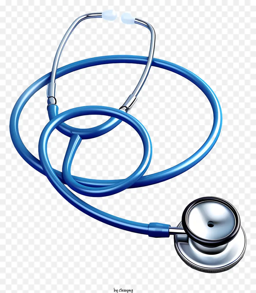 medici giorno - Stetoscopio blu su sfondo nero