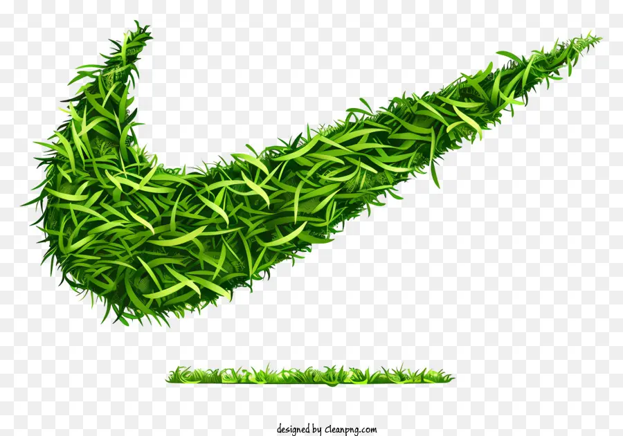 logo nike - Sneaker di erba verde con lacci legati, lingua piegata