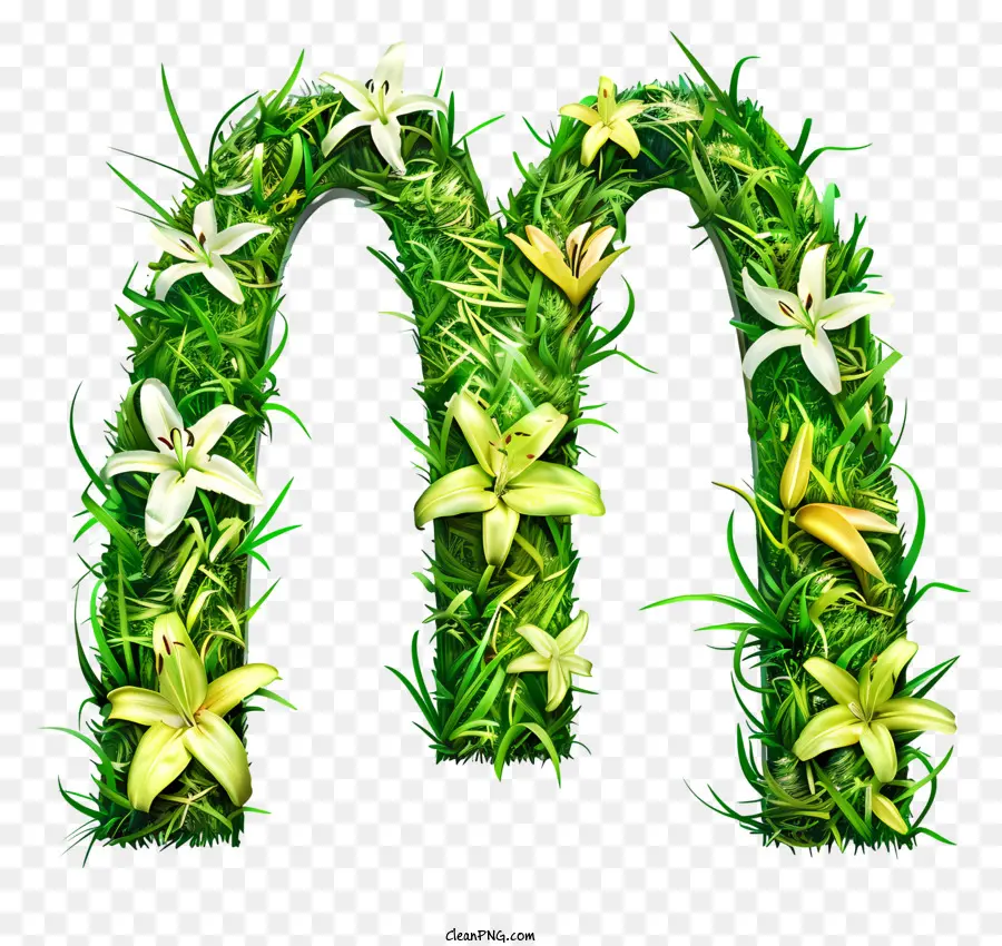 McDonalds Logo - Brief 'M' aus grünem Gras