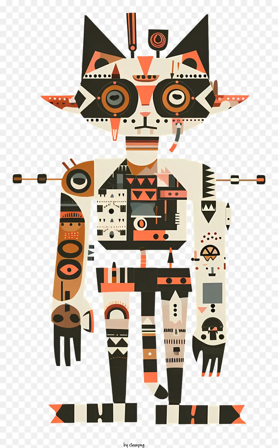 Figura stravagante tecnologia robot di intelligenza artificiale fantascienza fantascienza - Robot con viso, braccia, attrezzatura toracica, gambe