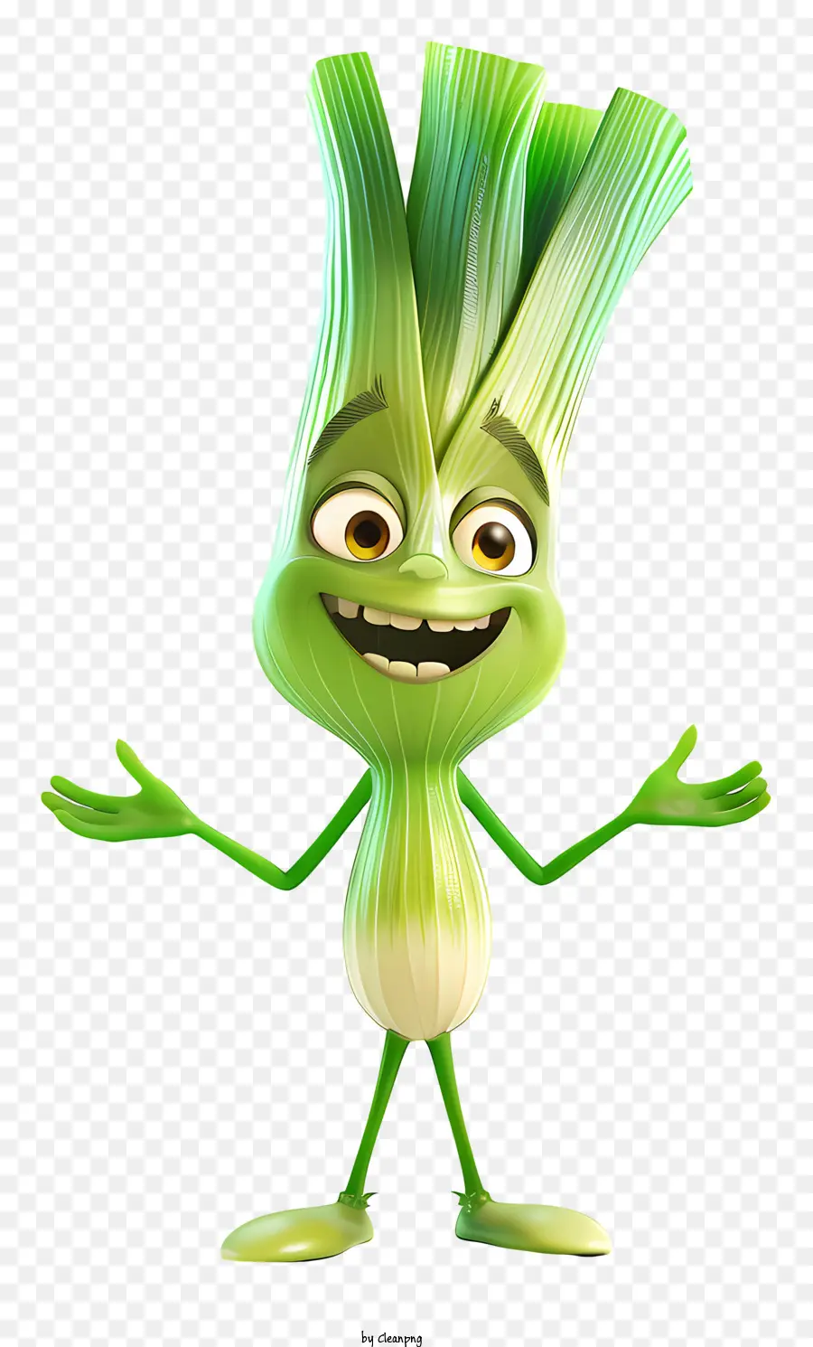 cibo sano - Felice personaggio dei cartoni animati di broccoli con germogli viola
