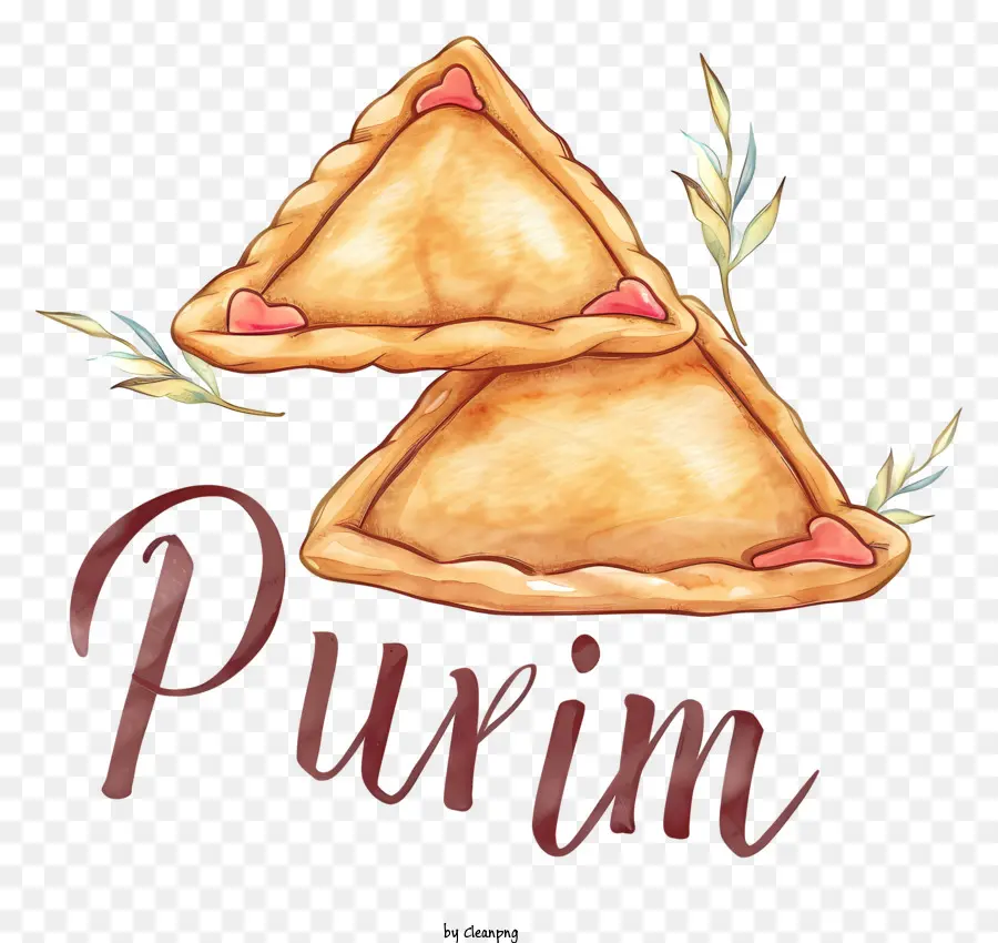 Purim Hebrew hình tam giác hình thành bột - Hình dạng hình tam giác với từ tiếng Do Thái 