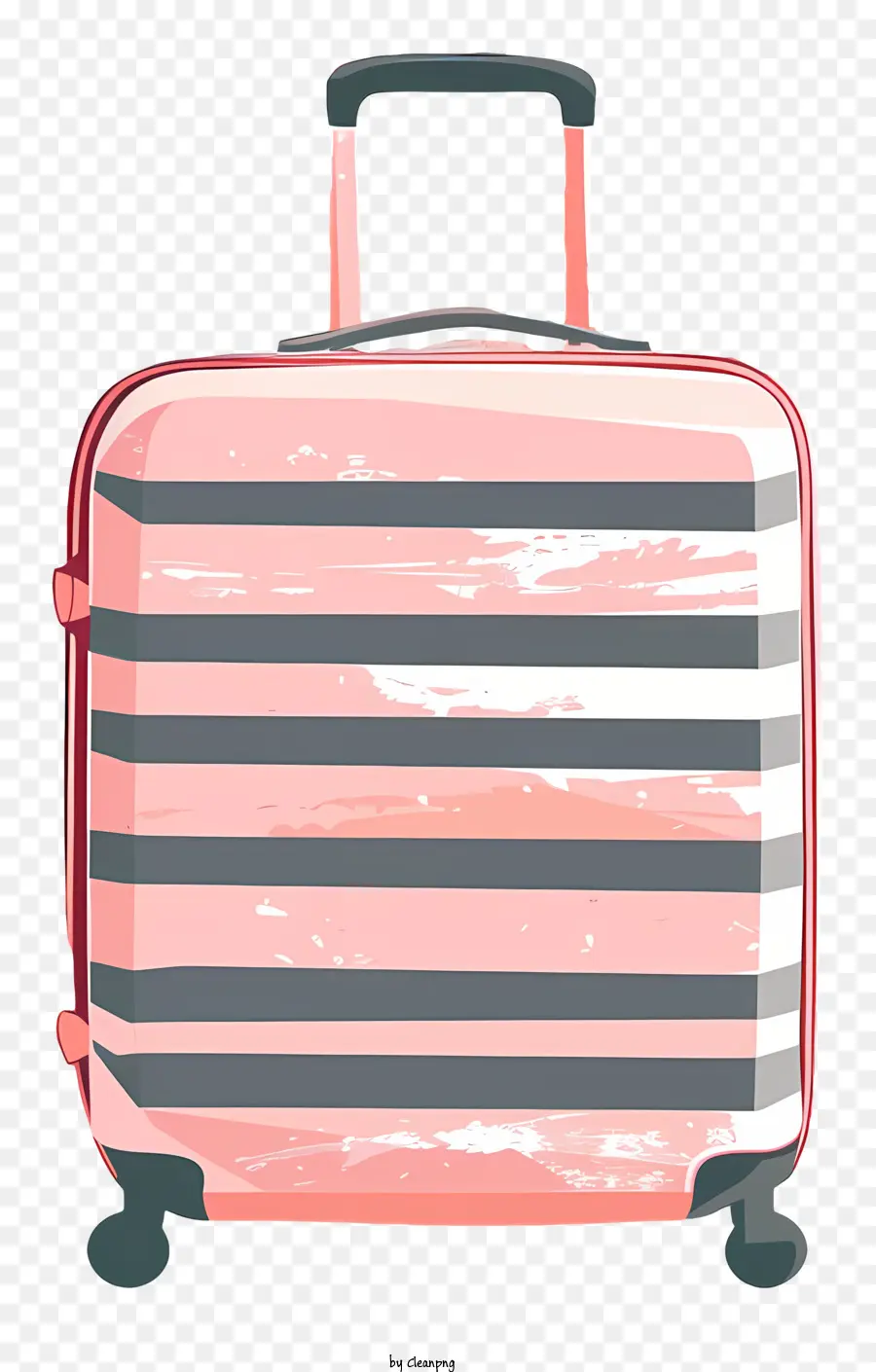 Gepäck rosa Koffer Reise Rolling Koffer mit Rädern - Rosa Koffer mit grauen Streifen, Rädern, Griff
