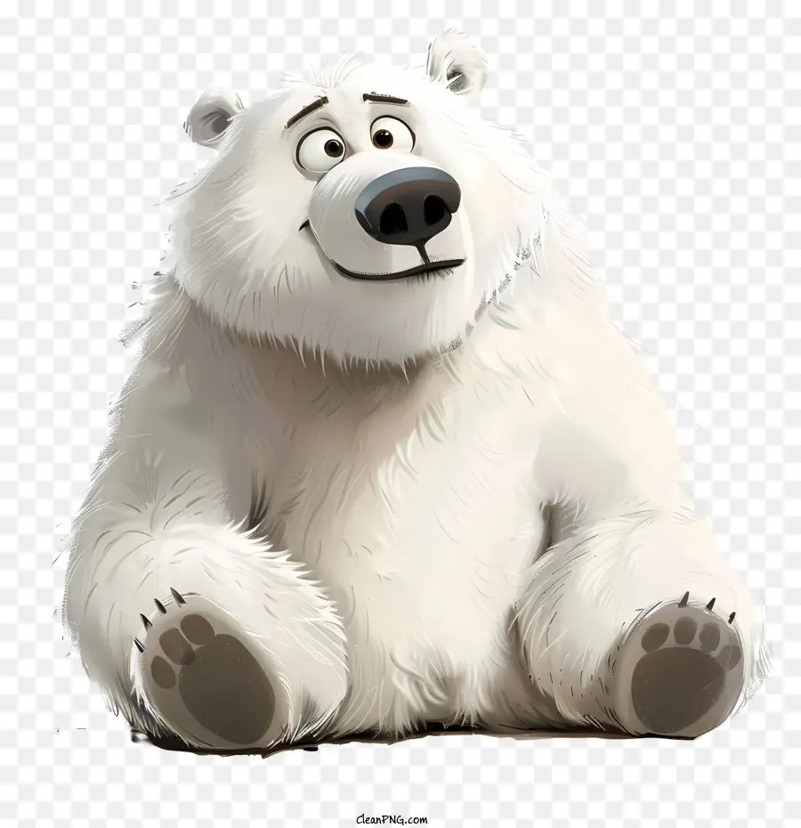 Giornata internazionale dell'orso polare orso polare pelliccia bianca artica animali selvatici - Grande orso polare bianco seduto conquistato