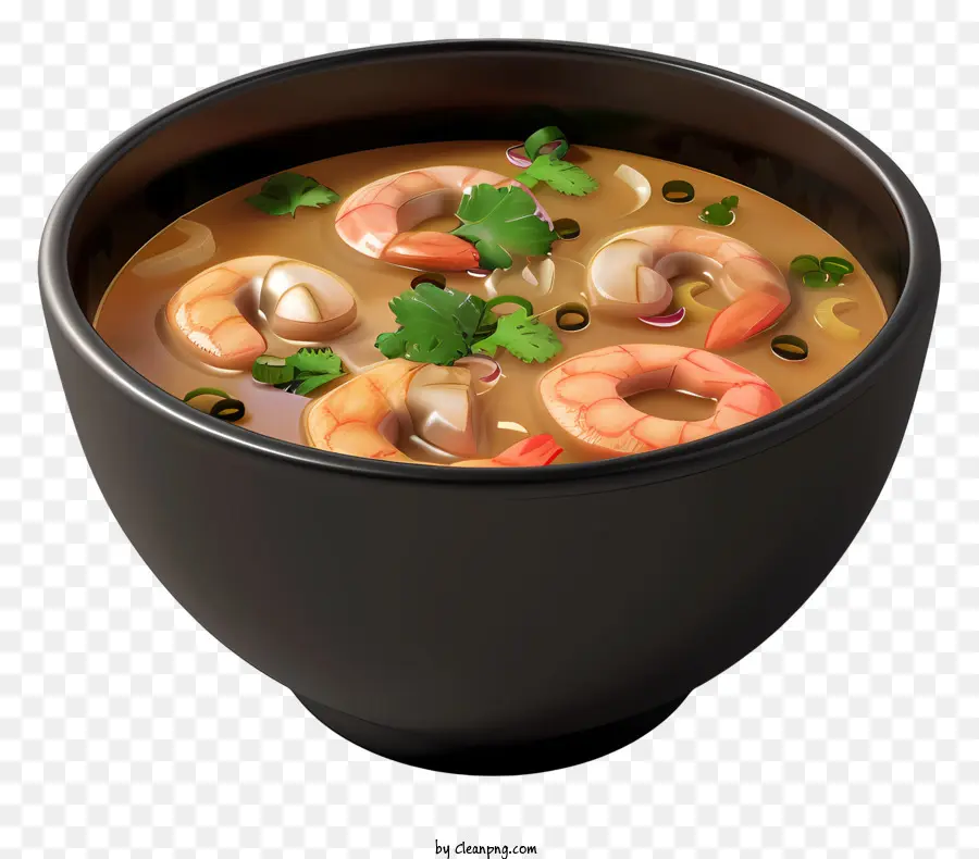 tom yum goong noodle soup shrimp chilies onions