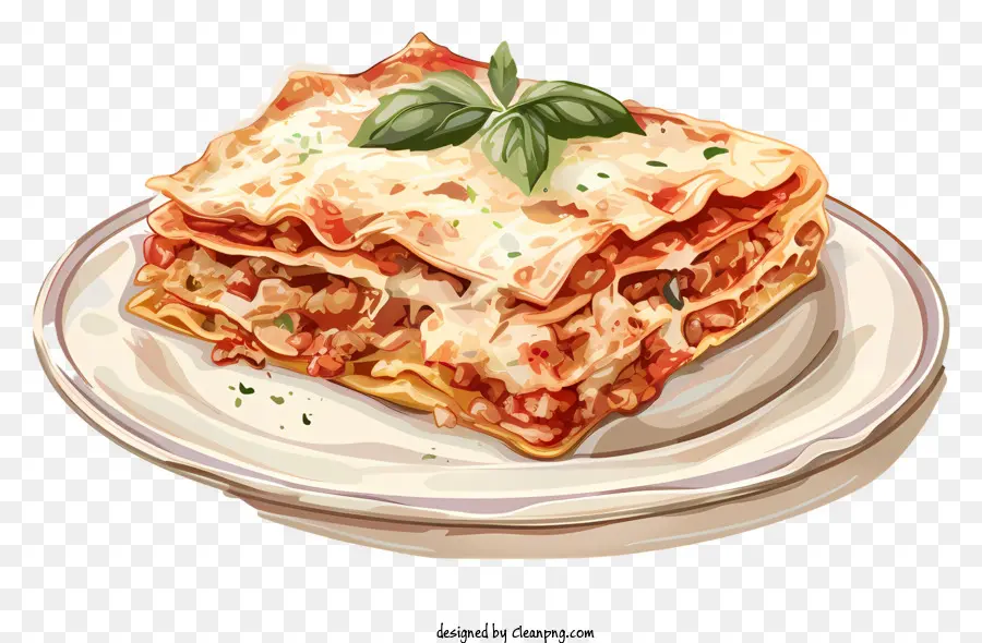 Lasagna Pasta nướng nước sốt cà chua tỏi tỏi nướng mì ống - Mì ống nướng với bánh mì tỏi và thảo mộc