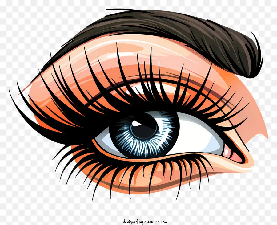 Wimpern - Frau Auge mit langen Wimpern und Augenbrauen