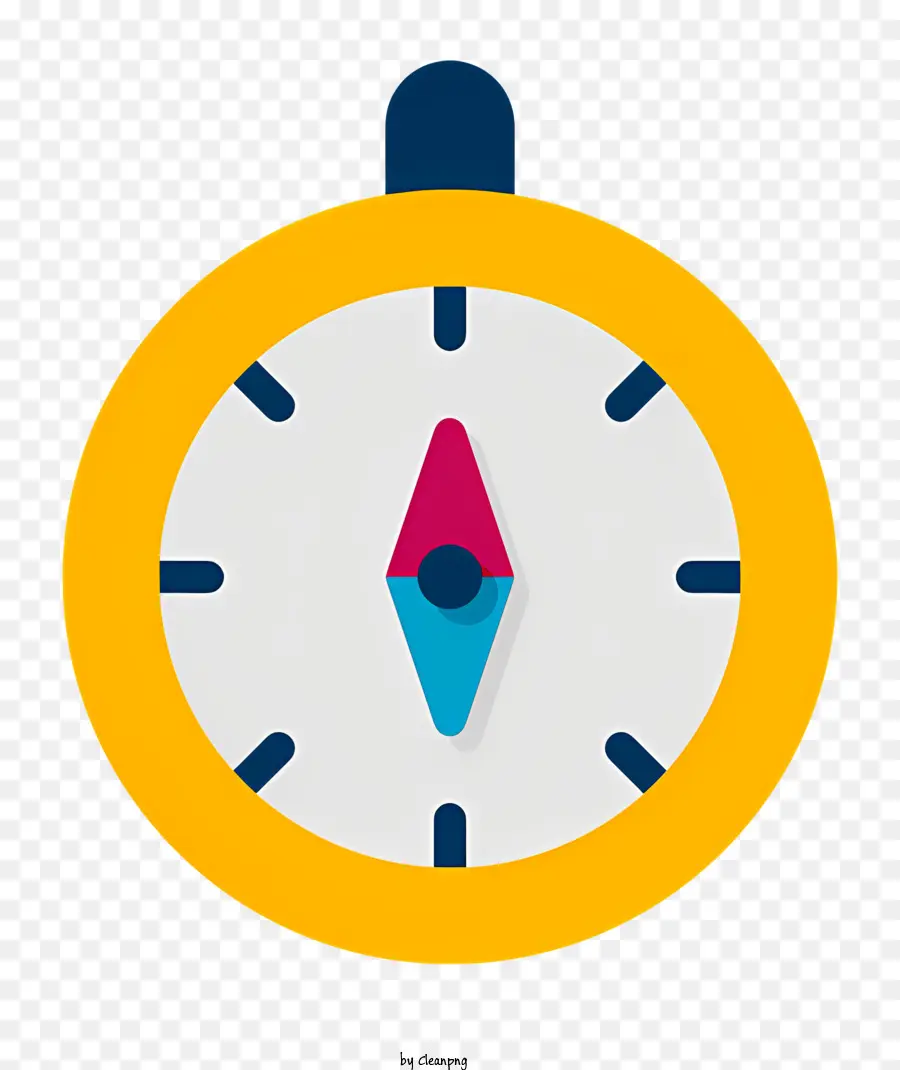 Kompass -Logo Compass Tom Time Navigation - Farbenfroher Kompass mit roten und blauen Händen