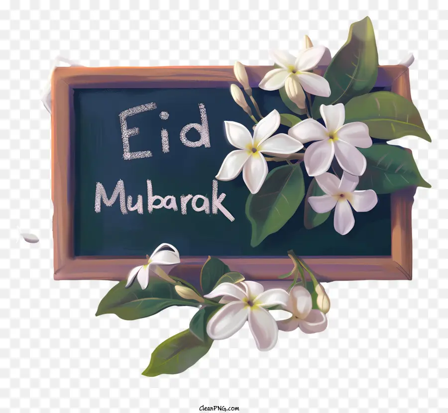 Eid Mubarak - Blackplatte mit 