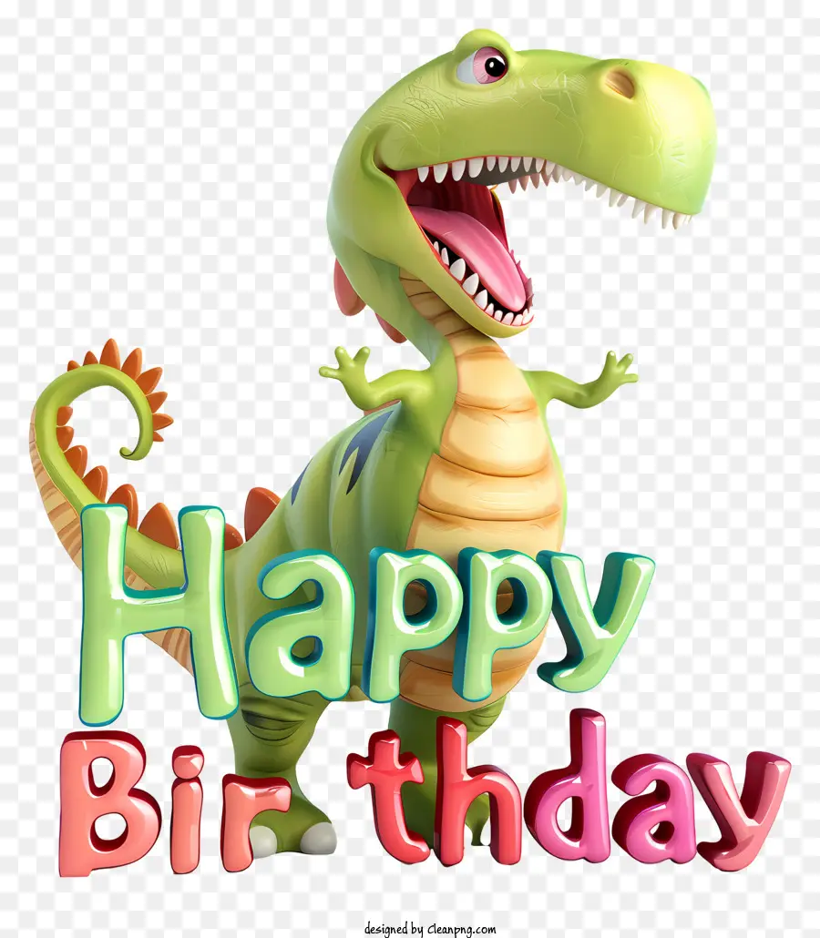 party Hut - Happy Cartoon Dinosaurier tragen Partyhut