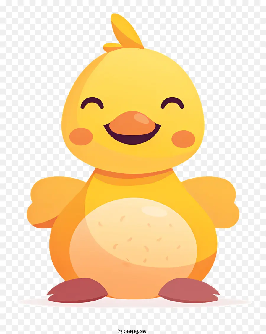 Cartoon Baby Ente Cartoon Ente lächelnde Ente gelbe Ente süße Ente - Glückliche Cartoonente mit geschlossenen Augen