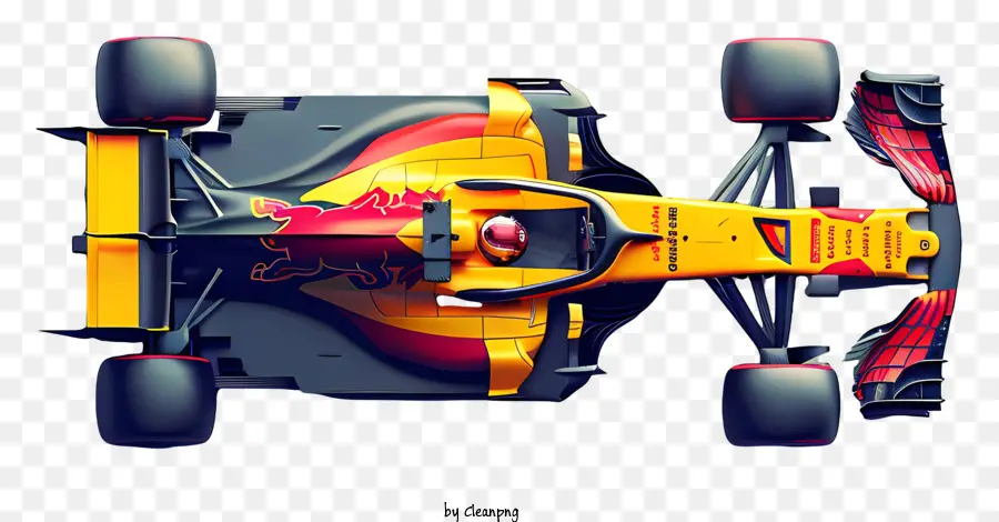 Formel -1 -Auto Red Bull Racing Racing Car Red Bull Heckflügel - Detailliertes Bild von Red Bull Racing Car