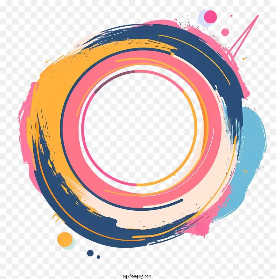 Cerchi astratti arte colorata di vernice colorato design a turbinio - Splatter di vernice colorato in turbinio circolare