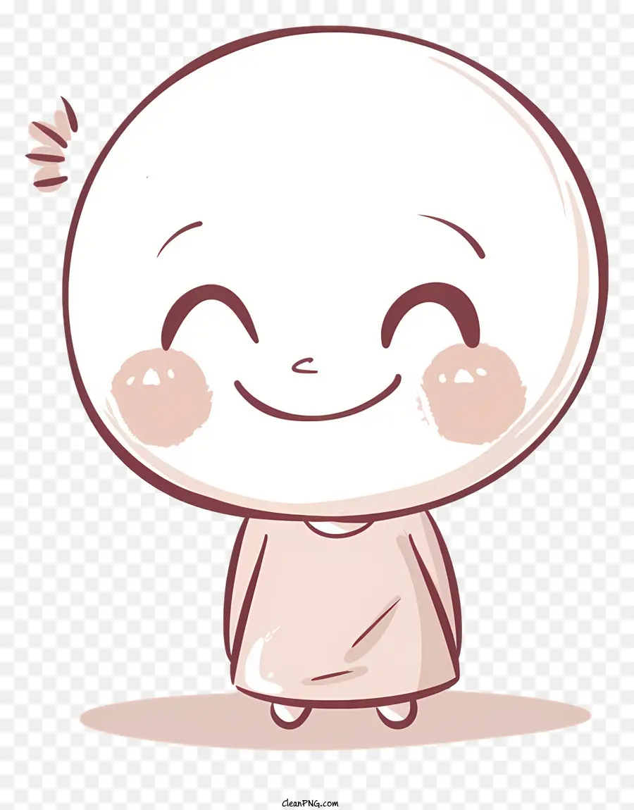 Cartoon Baby - Glücklicher Baby -Cartoon -Charakter auf weißem Hintergrund