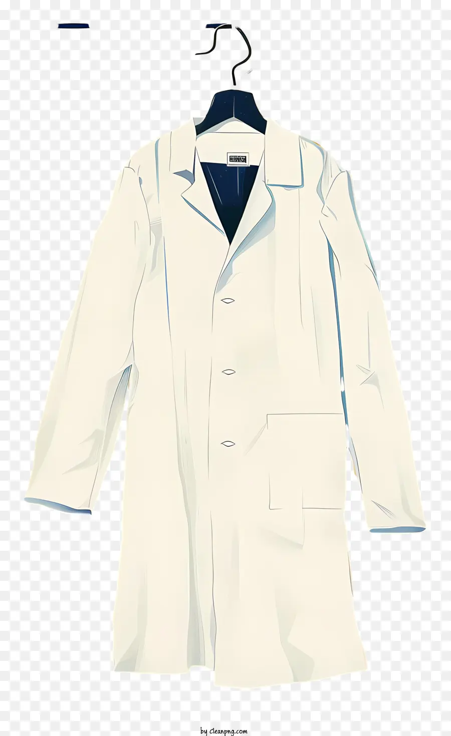 áo khoác phòng thí nghiệm áo khoác áo sơ mi trắng cổ áo cổ áo - Áo khoác phòng thí nghiệm màu trắng với túi và nếp nhăn
