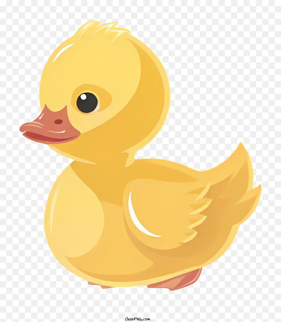 Cartoon Baby Duck Rubbo Duck Giallo Giallo Piccole - Anatra di gomma gialla con grandi occhi che sorridono