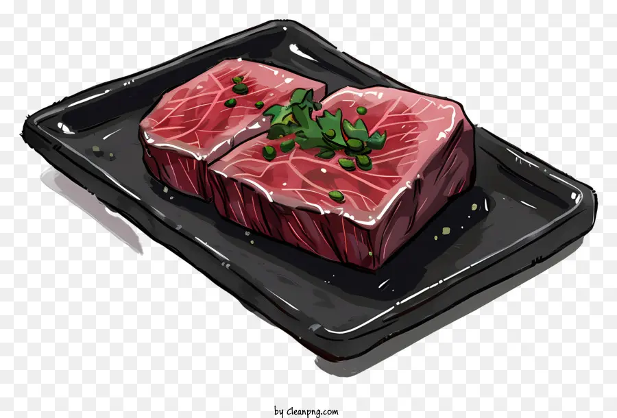 Roastbeef Steak Cooking Foodfotografie Rezept - Perfekt gekochtes Steak mit bunten Kräutern