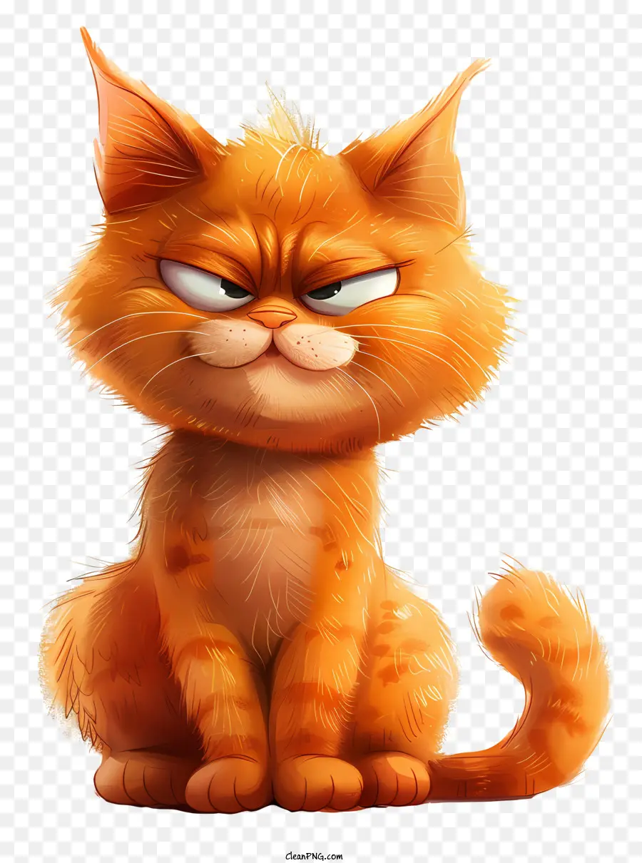 süße Katze Angry Orange Cat Fluffy Fell Piercing Eyes feindliche Katze - Wütende orangefarbene Katze bereit zu stürzen