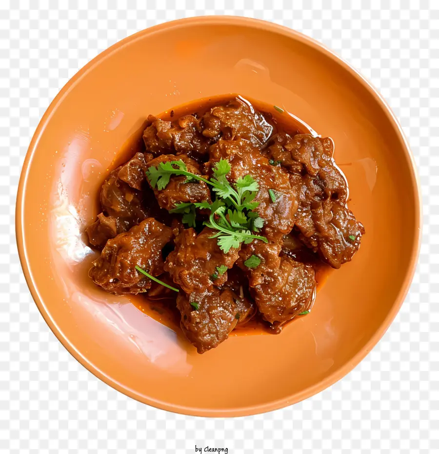 Rendang Chicken Mashed Patates Plate Food - Piatto di pollo, patate e guarnizioni