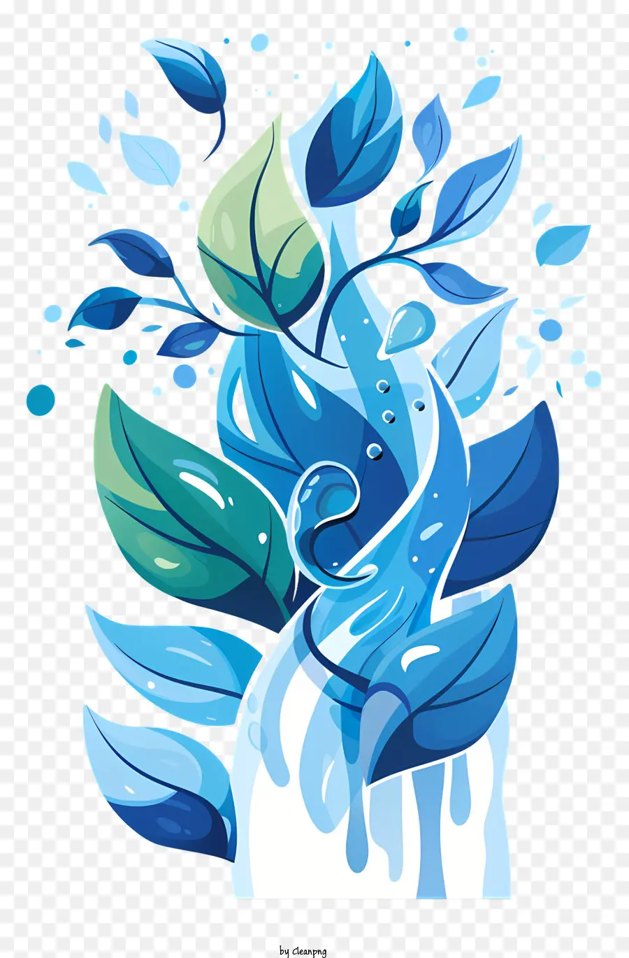 La Giornata Mondiale Dell'Acqua - Fiore blu e bianco che viene annaffiato