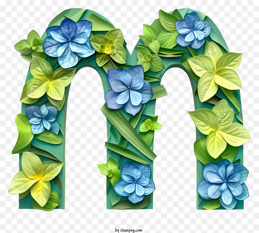 logo di mcdonalds - Lettera di papercut 'm' con design colorato di fogliame