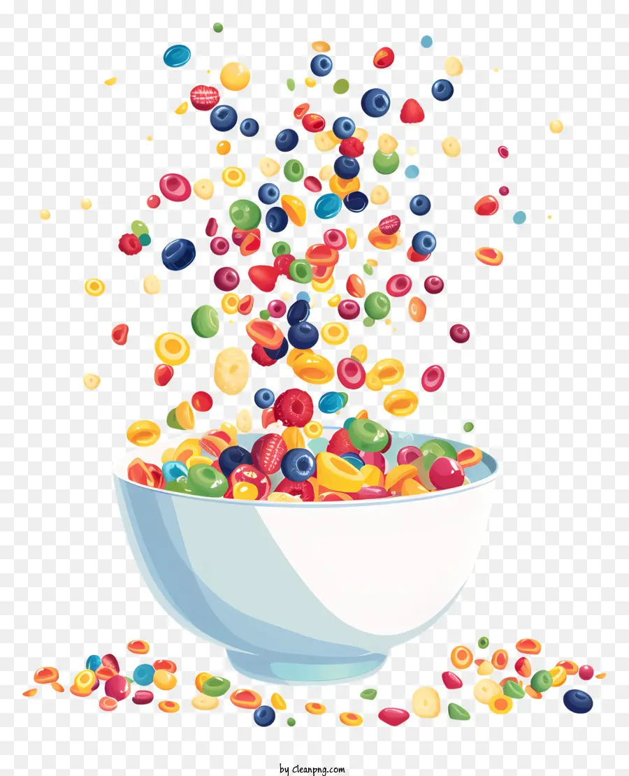 cereal day colorful cereal breakfast cereal bowl multicolored flakes