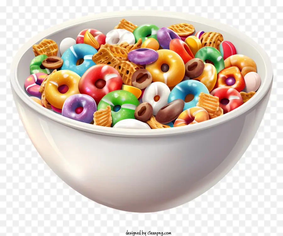 cereal day bowl cereals doughnuts colorful
